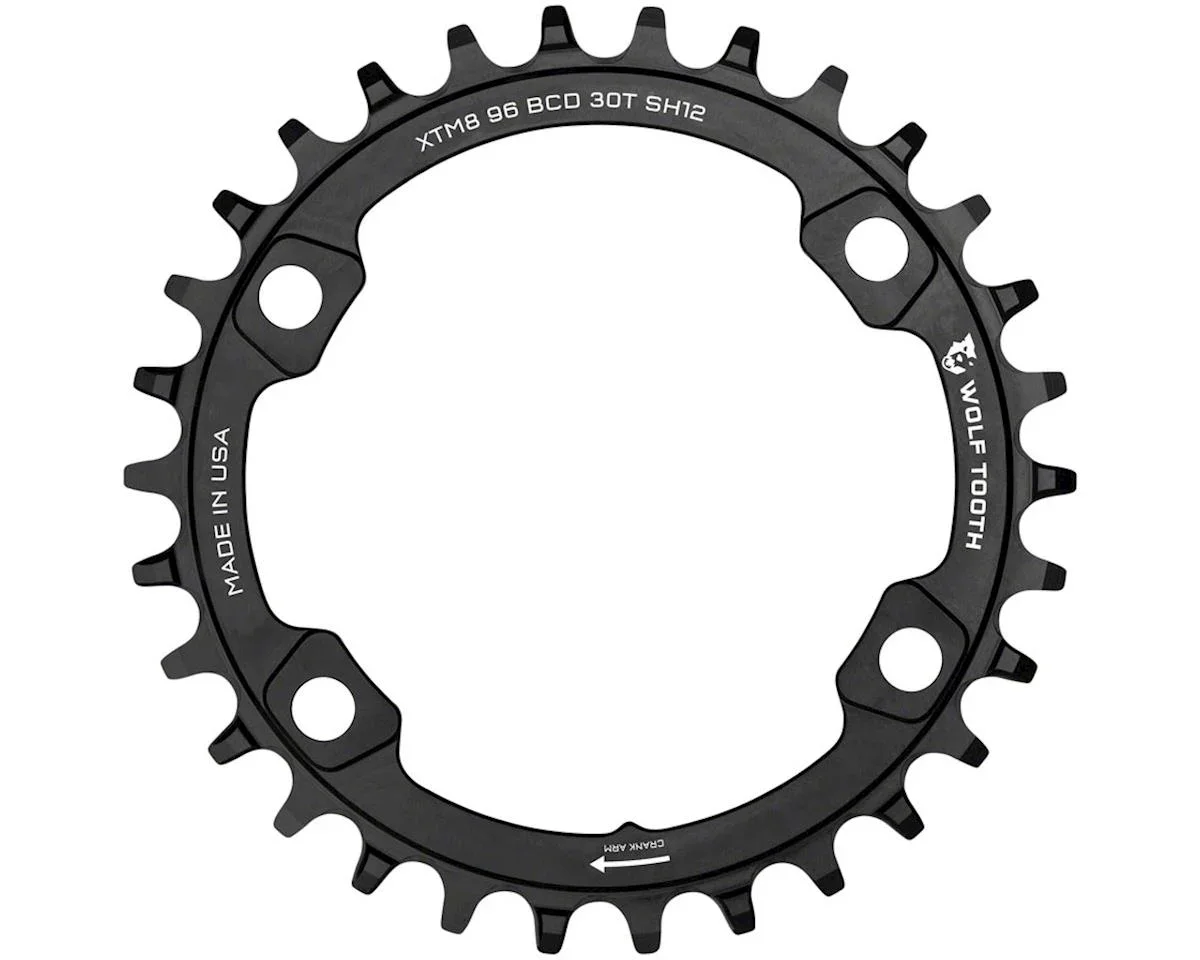 Wolf Tooth Components Shimano Chainring (Black) (XT 8000/SLX M7000) (Drop-Stop ST) (Single) (32T) (96mm BCD)